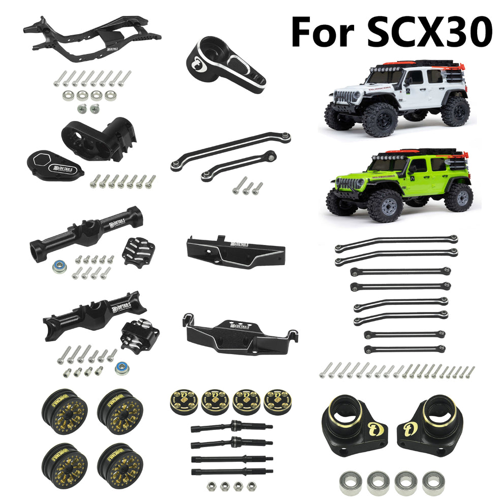 Axial SCX30 Upgrading Parts （12 IN 1 SET）Black – Hobby Details