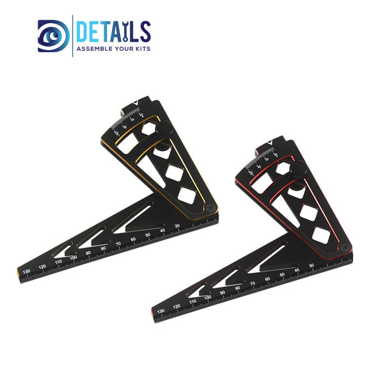 Hobby Details Quality Double Color Ride Height Gauge Rule for RC Car 18X10X2 cm A: Black Gold B: Black Red