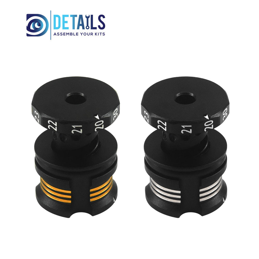 Hobby Details Adjustable Ride Height Gauge 20-30mm A：Black silver B：Black gold