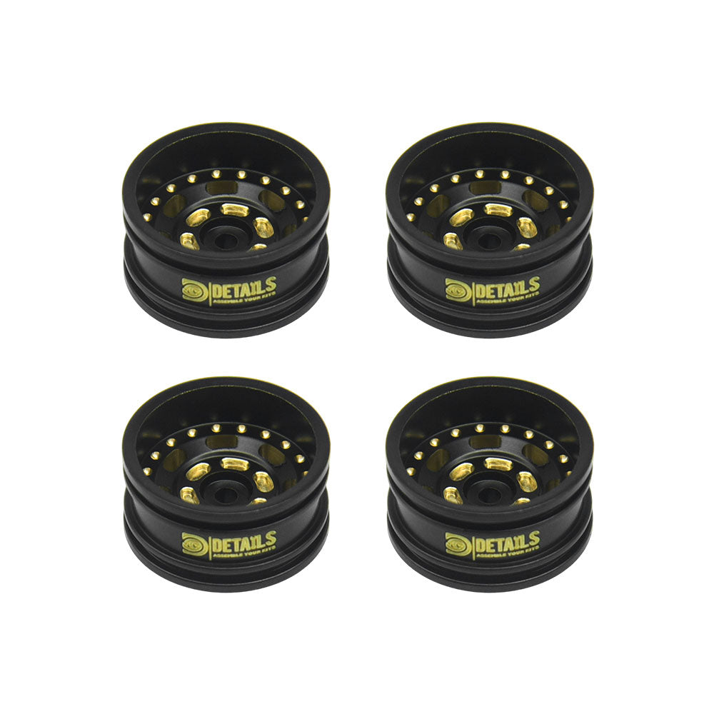 Hobby Details Brass 0.7" Wheel Offset Wheel and 0.7‘’ Wheel Tire with Foam for SCX30 Cars Upgrade Parts 4pcs/Set