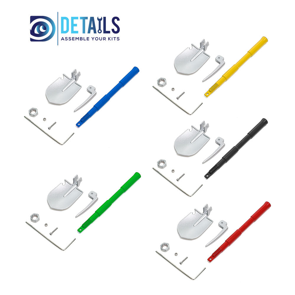 Hobby Details Model Shovel for RC Crawler A:Blue B:Red C:Black D:Yellow E:Green