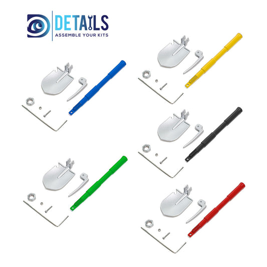 Hobby Details Model Shovel for RC Crawler A:Blue B:Red C:Black D:Yellow E:Green
