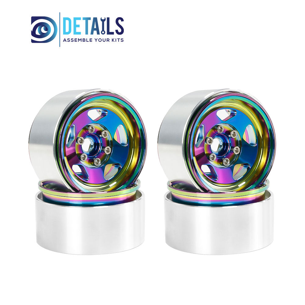 Hobby Details Aluminum 1.9" Wheel Rim for 1/10 RC Crawler SCX10 Pro TRX4 VS4-10 Gen8 TRX6 CAPRA Dazzling colour 4pcs/set