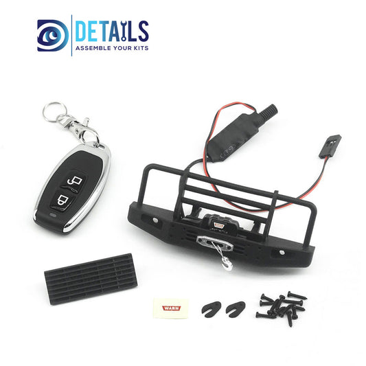 3D printing Front Bumper with Winch and Remote Controller for TRX4M 1/18 Land Rover Defender