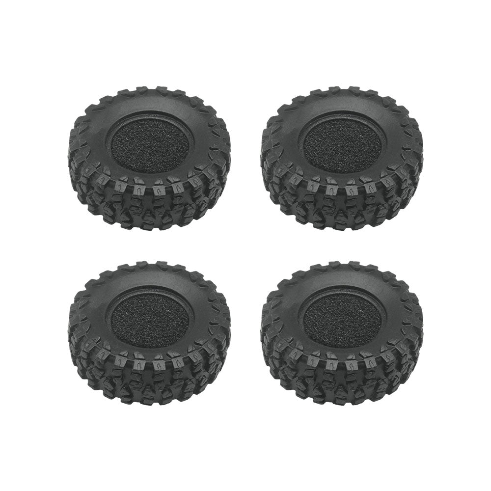 Hobby Details Brass 0.7" Wheel Offset Wheel and 0.7‘’ Wheel Tire with Foam for SCX30 Cars Upgrade Parts 4pcs/Set
