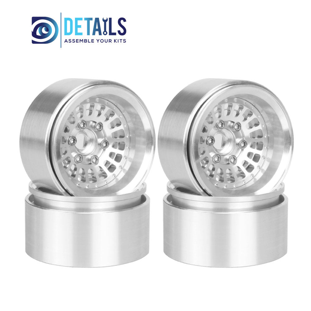 Offset -10mm Aluminum 1.9" Beadlock Wheel Rim for 1/10 RC Crawler SCX10 Pro TRX4 VS4-10 Gen8 TRX6 CAPRA 4pcs/set C