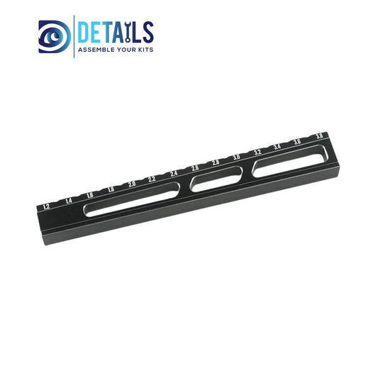 RC Car Tool 10mm Ride Height Droop Gauge Adjuster Ruler Measuring for RC On-Road Drift 1.2~3.8 7pcs