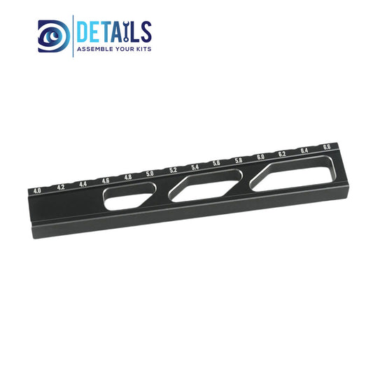 RC Car Tool 10mm Ride Height Droop Gauge Adjuster Ruler Measuring for RC On-Road Drift 4.0~6.6