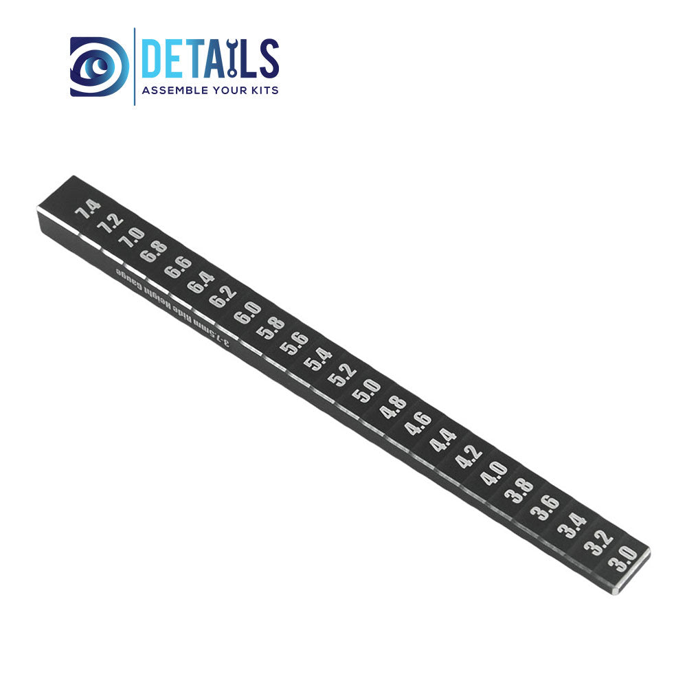RC Car Tool 10mm Ride Height Droop Gauge Adjuster Ruler Measuring for RC On-Road Drift 3.0-7.4mm