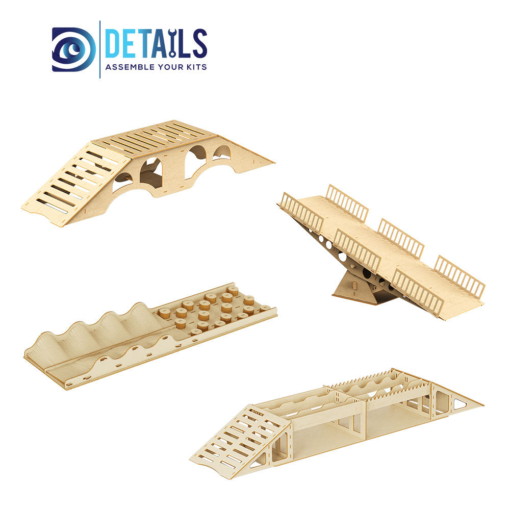 1/18 High density wood board climaing car props