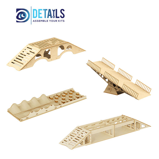 1/18 High density wood board climaing car props