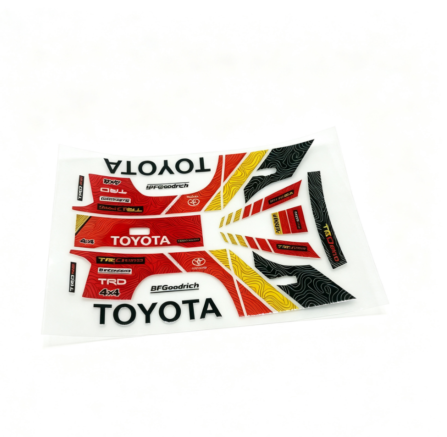 Hobbydetails 1/30 Toyota Classic UV Sticker/Topper Camper Shell/Body Mount Tire Wheel Set  for SCX30 Tacoma Cars
