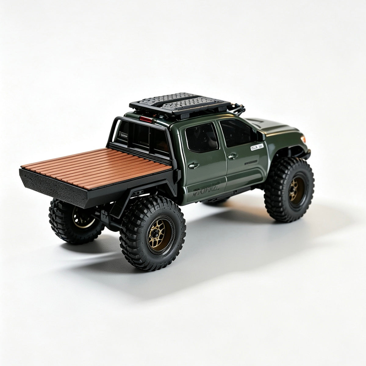 Hobbydetails 1/30 Toyota Classic UV Sticker/Topper Camper Shell/Body Mount Tire Wheel Set  for SCX30 Tacoma Cars