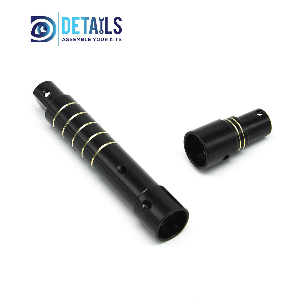 Black Brass Front Axle Tubes for Axial SCX10 PRO 1/10 RC Crawler Car 2pcs/set