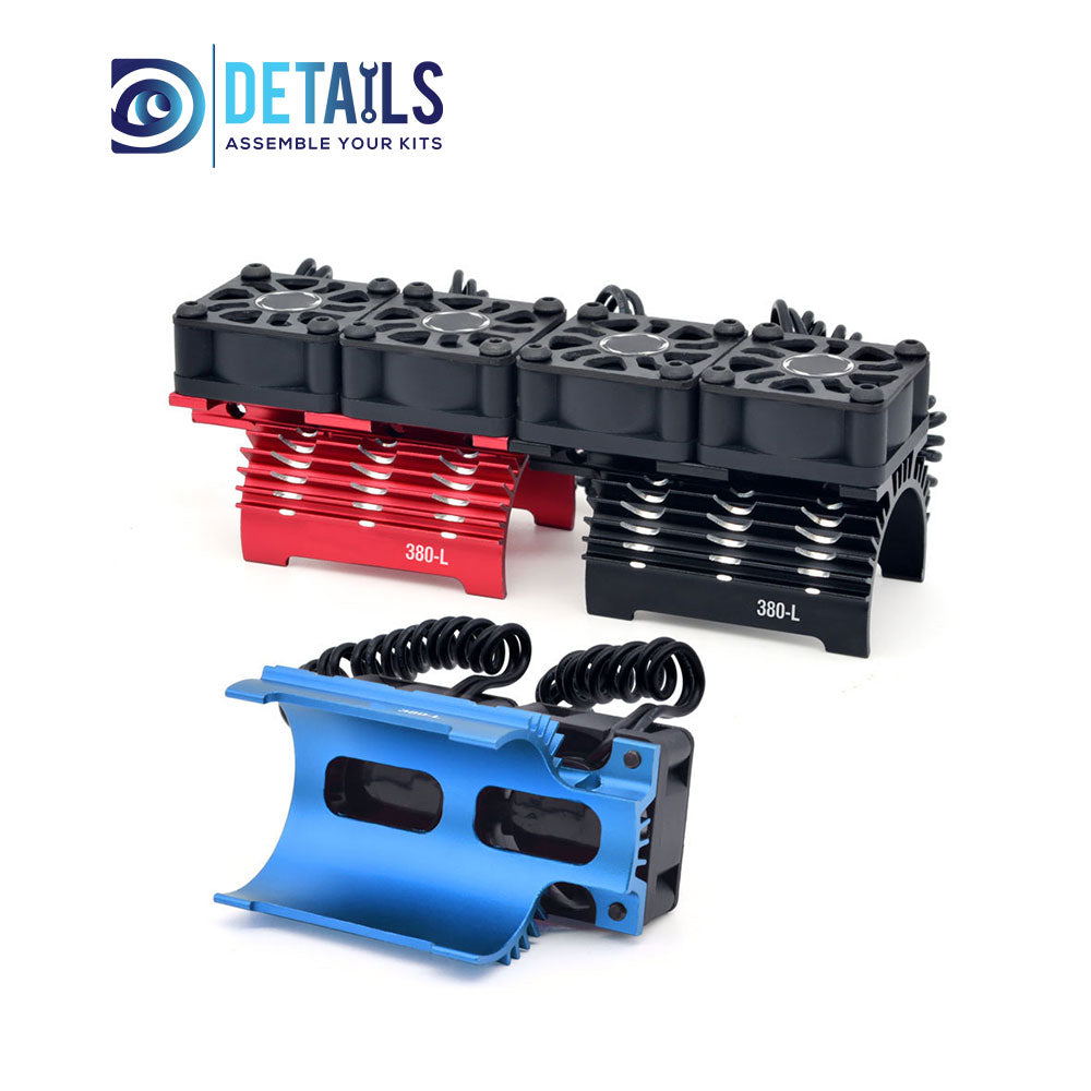 Hobby Details 28/29mm RC Car Twins Motor Cooling Fan with Heatsink 32000RPM(380-L)