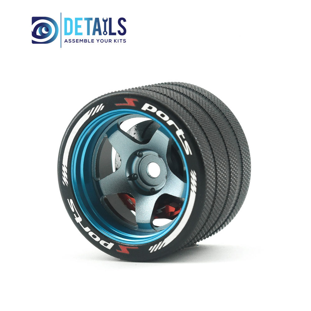 DTEL01038 Aluminum RC Transmitter Steering Handwheel for Sanwa/ Futaba/NB4/ 7PX/X9  Blue