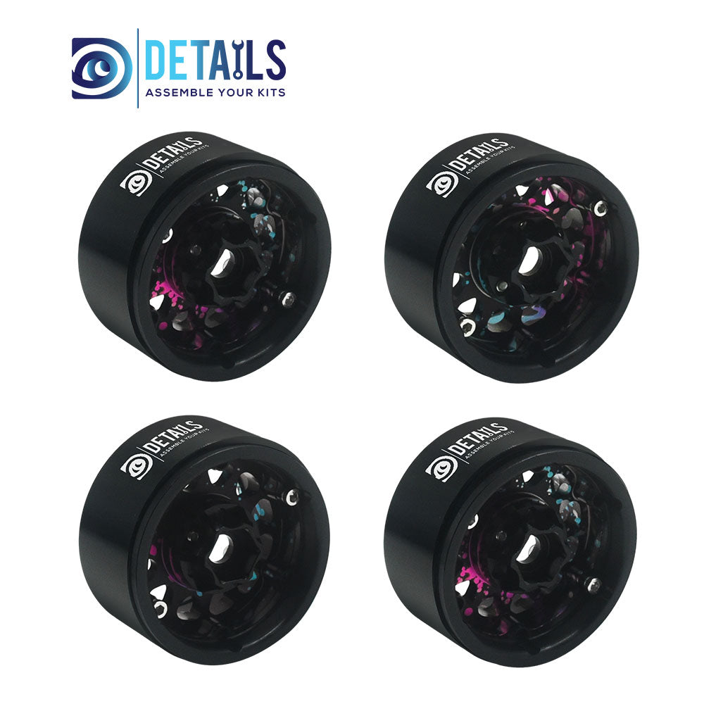 1.9" Rainbow Colored Beadlock Wheel Rim Aluminum Wheel for SCX10 TRX4 90046 1/10 cars