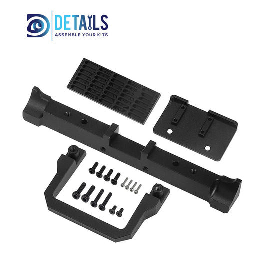 Aluminum CNC Classic Front Bumper with Winch Mount and Grill Set  for TRX4M 1/18 Land Rover Defender