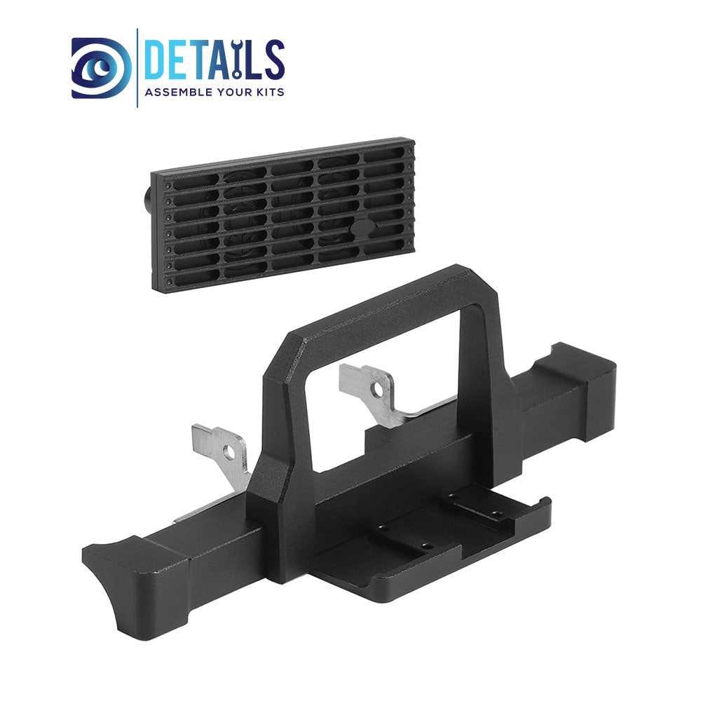 Aluminum CNC Classic Front Bumper with Winch Mount and Grill Set  for TRX4M 1/18 Land Rover Defender
