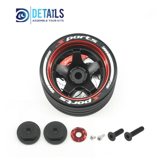 DTEL01038 Aluminum RC Transmitter Steering Handwheel for Sanwa/ Futaba/NB4/ 7PX/X9 Red