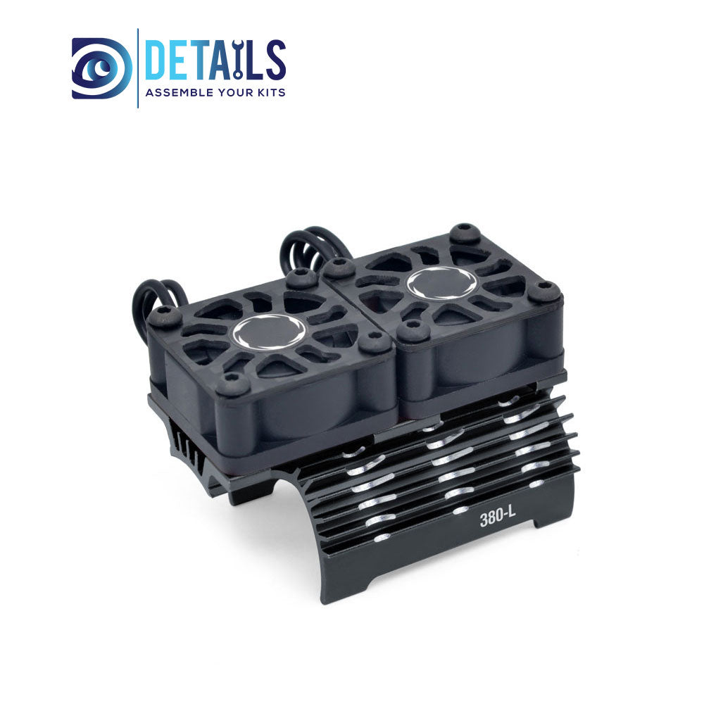 Hobby Details 28/29mm RC Car Twins Motor Cooling Fan with Heatsink 32000RPM(380-L)