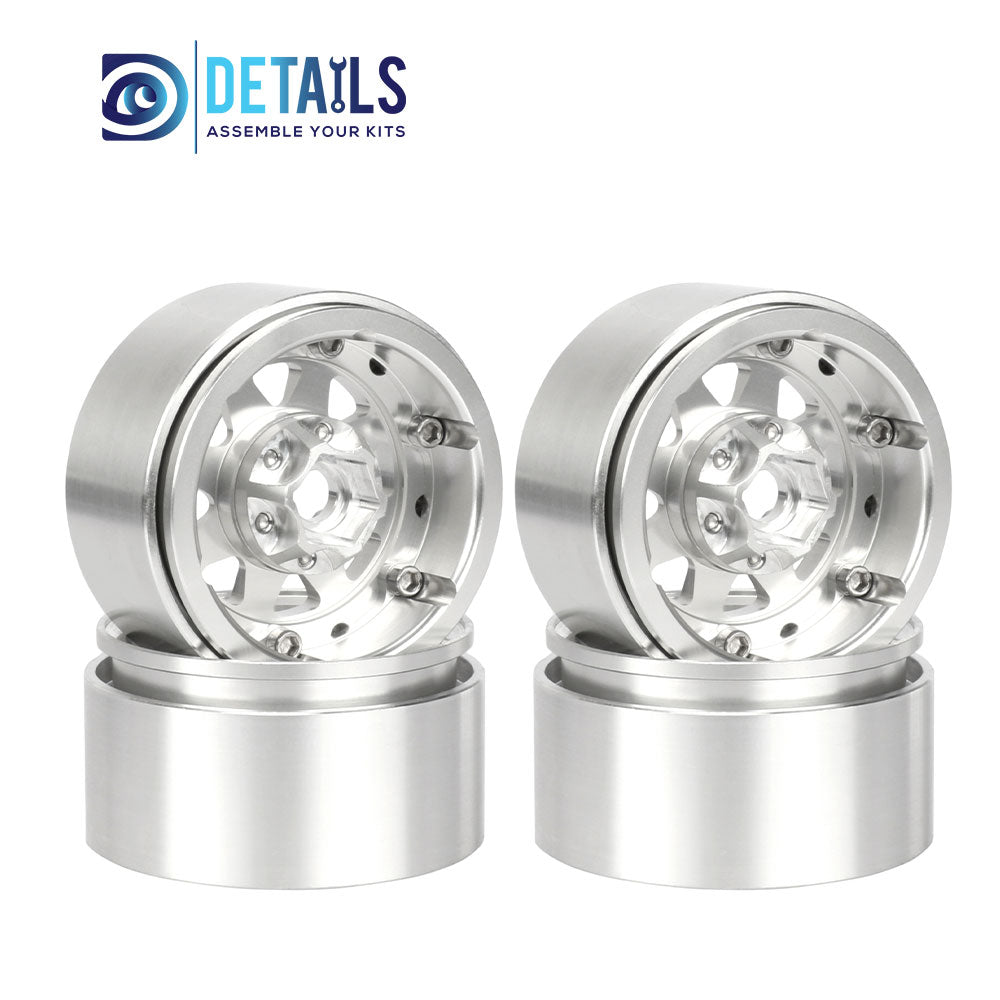 Offset -10mm Aluminum 1.9" Beadlock Wheel Rim for 1/10 RC Crawler SCX10 Pro TRX4 VS4-10 Gen8 TRX6 CAPRA  A
