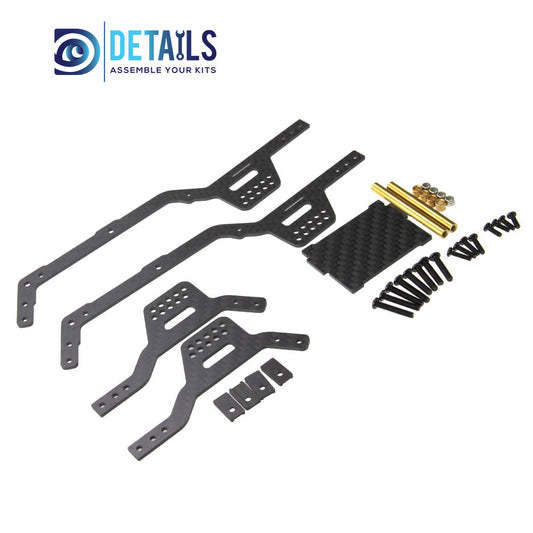 LCG Carbon Fiber Chassis Kit Frame Girder for TRX4M 1/18 Car