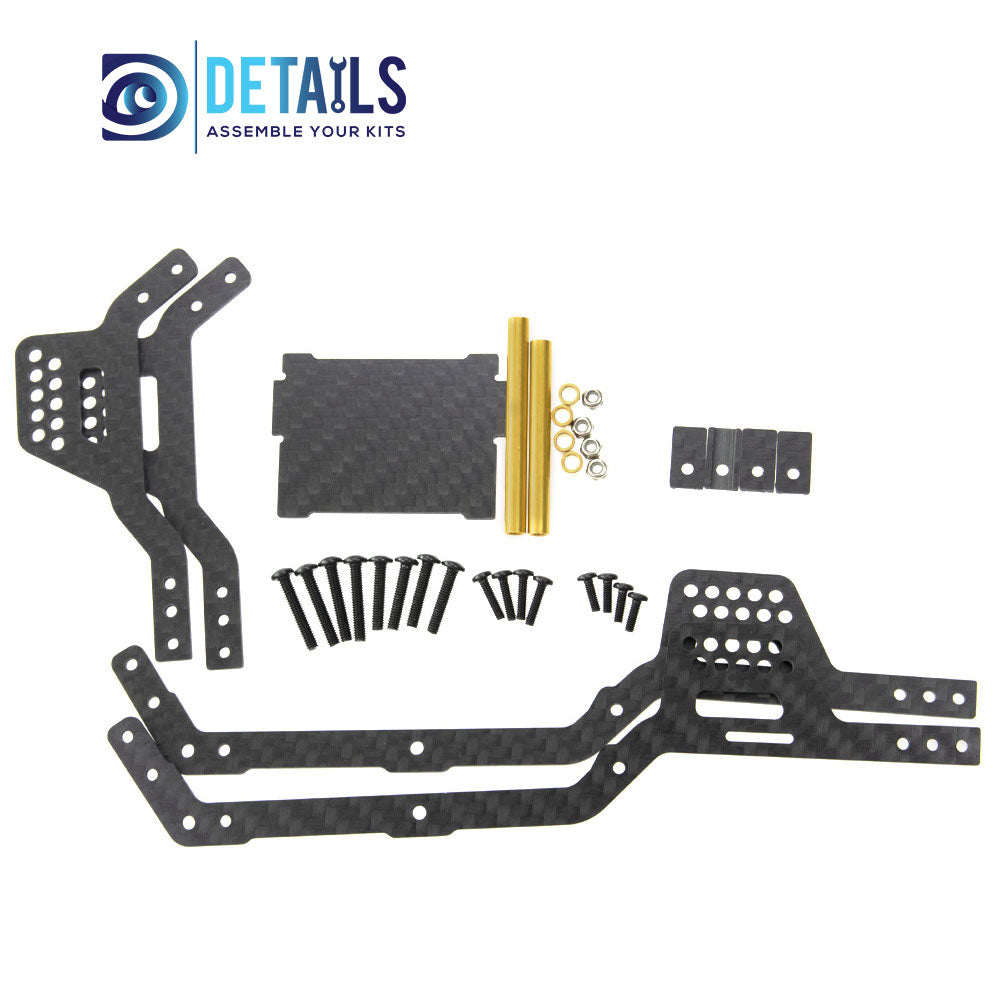 LCG Carbon Fiber Chassis Kit Frame Girder for TRX4M 1/18 Car