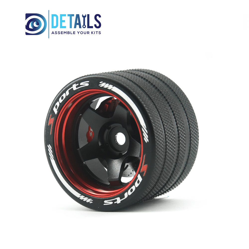 DTEL01038 Aluminum RC Transmitter Steering Handwheel for Sanwa/ Futaba/NB4/ 7PX/X9 Red