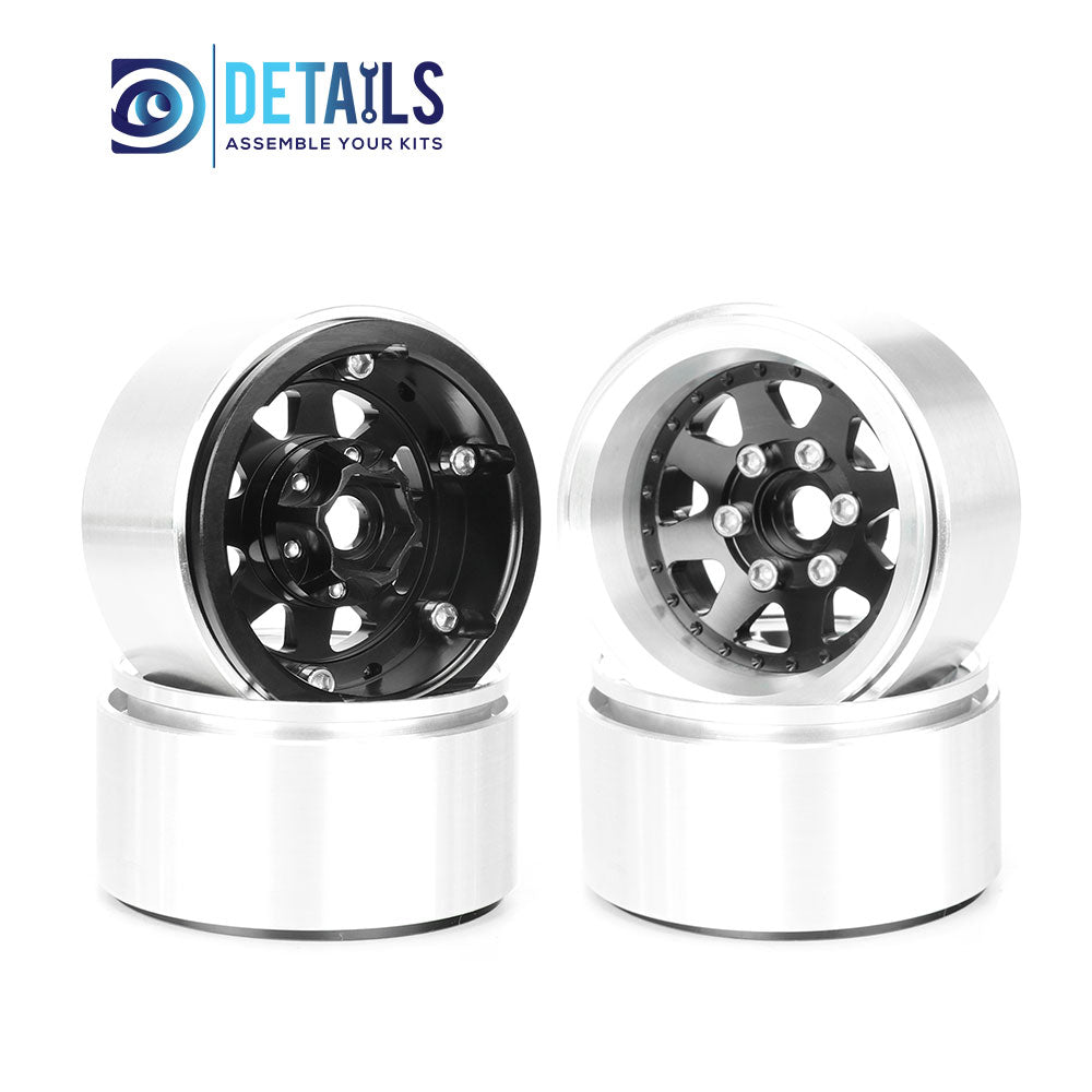 Offset -10mm Aluminum 1.9" Beadlock Wheel Rim for 1/10 RC Crawler SCX10 Pro TRX4 VS4-10 Gen8 TRX6 CAPRA  A