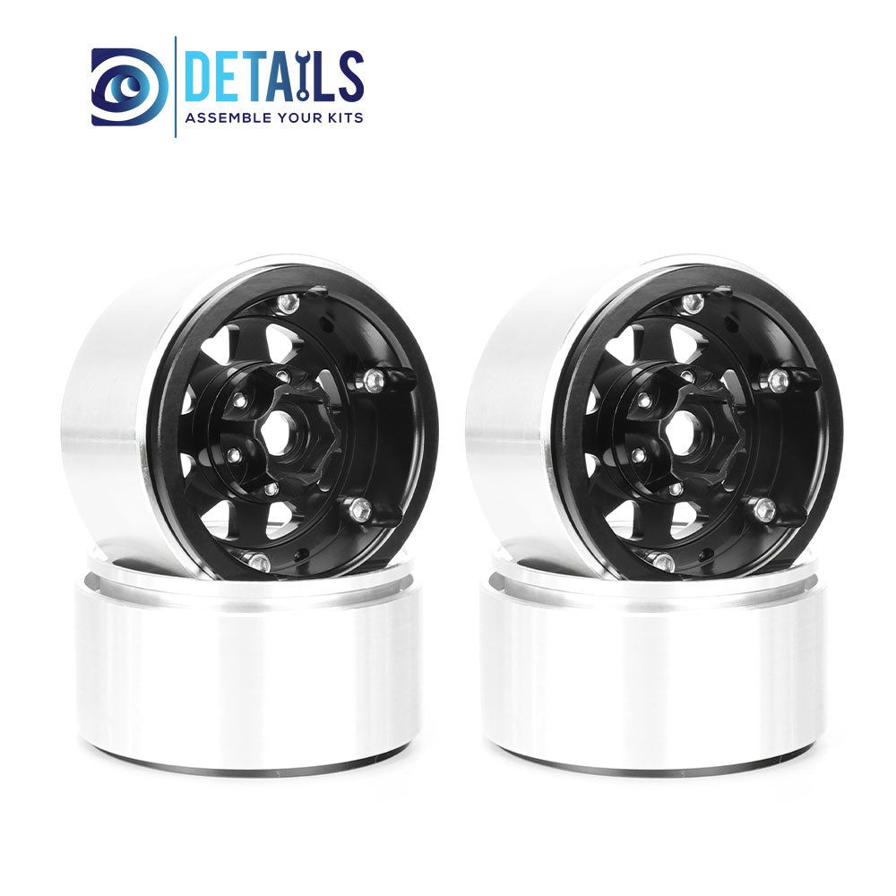 Offset -10mm Aluminum 1.9" Beadlock Wheel Rim for 1/10 RC Crawler SCX10 Pro TRX4 VS4-10 Gen8 TRX6 CAPRA  A