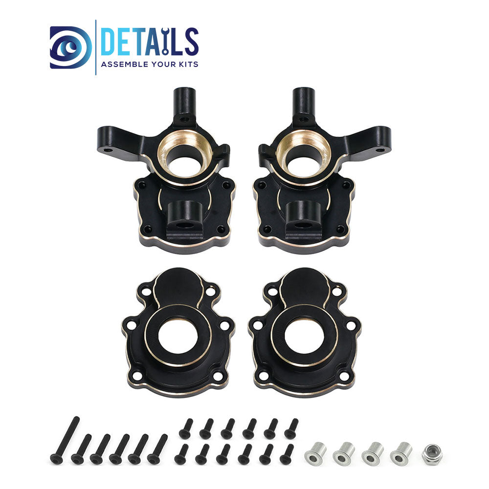 Brass Front Steering Knuckle Cup Portal Cover Weight for FMS 1/10 FCX10 K5 RC cars