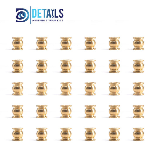 Brass Ball IDxLxOD=2.4X4.9X4.5mm for TRX-4M 1/18 Car 30pcs/set