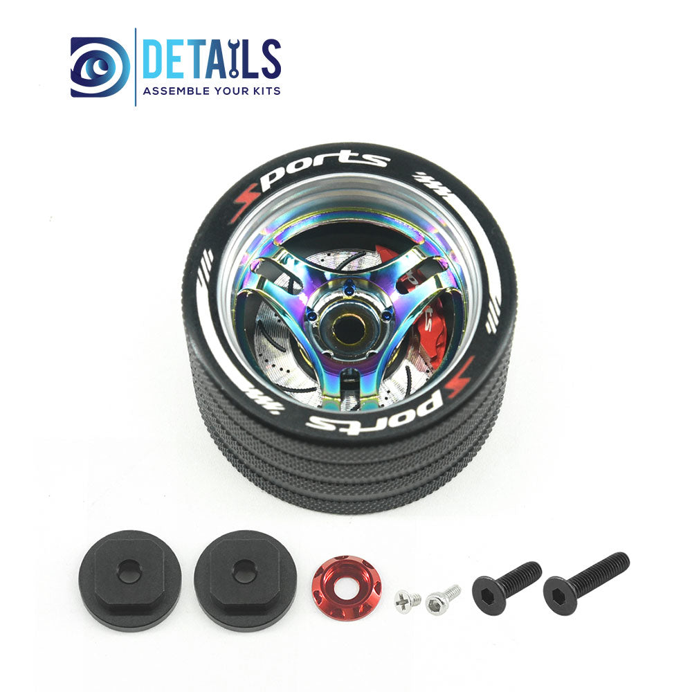 DTEL01044 Aluminum RC Transmitter Steering Handwheel for Sanwa/ Futaba/NB4/ 7PX/X9 Colorful