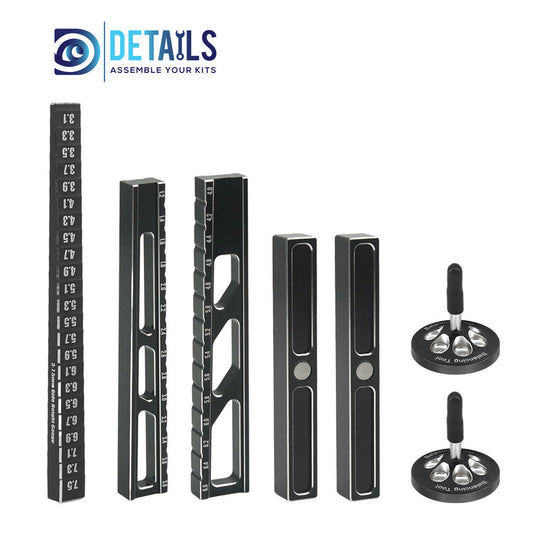 RC Car Tool 10mm Ride Height Droop Gauge Adjuster Ruler Measuring for RC On-Road Drift 1.2~3.8 / 4.0~6.6 / 3.0-7.4mm / 3.1-7.5mm 7pcs