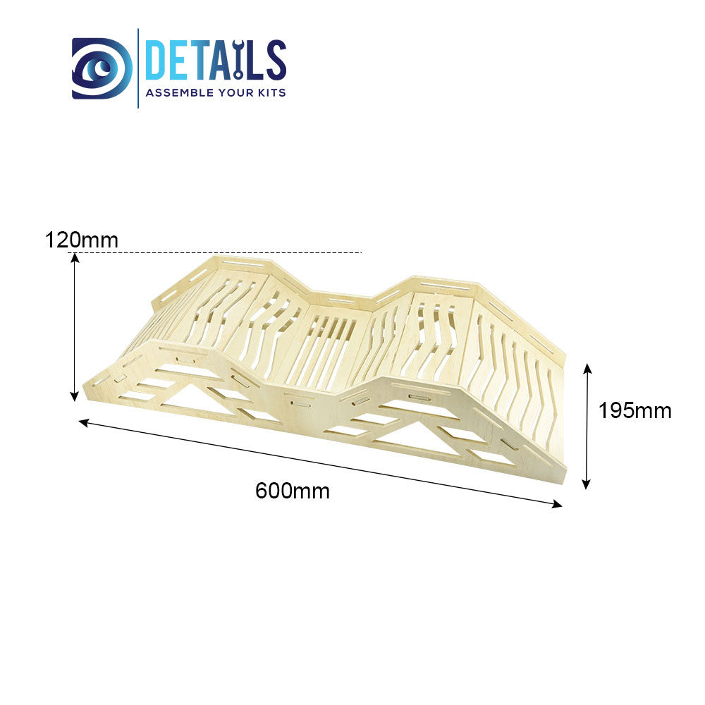 High Density RC  Crawler Wood Board Tracks 5 layers Hardened Thickness E Style