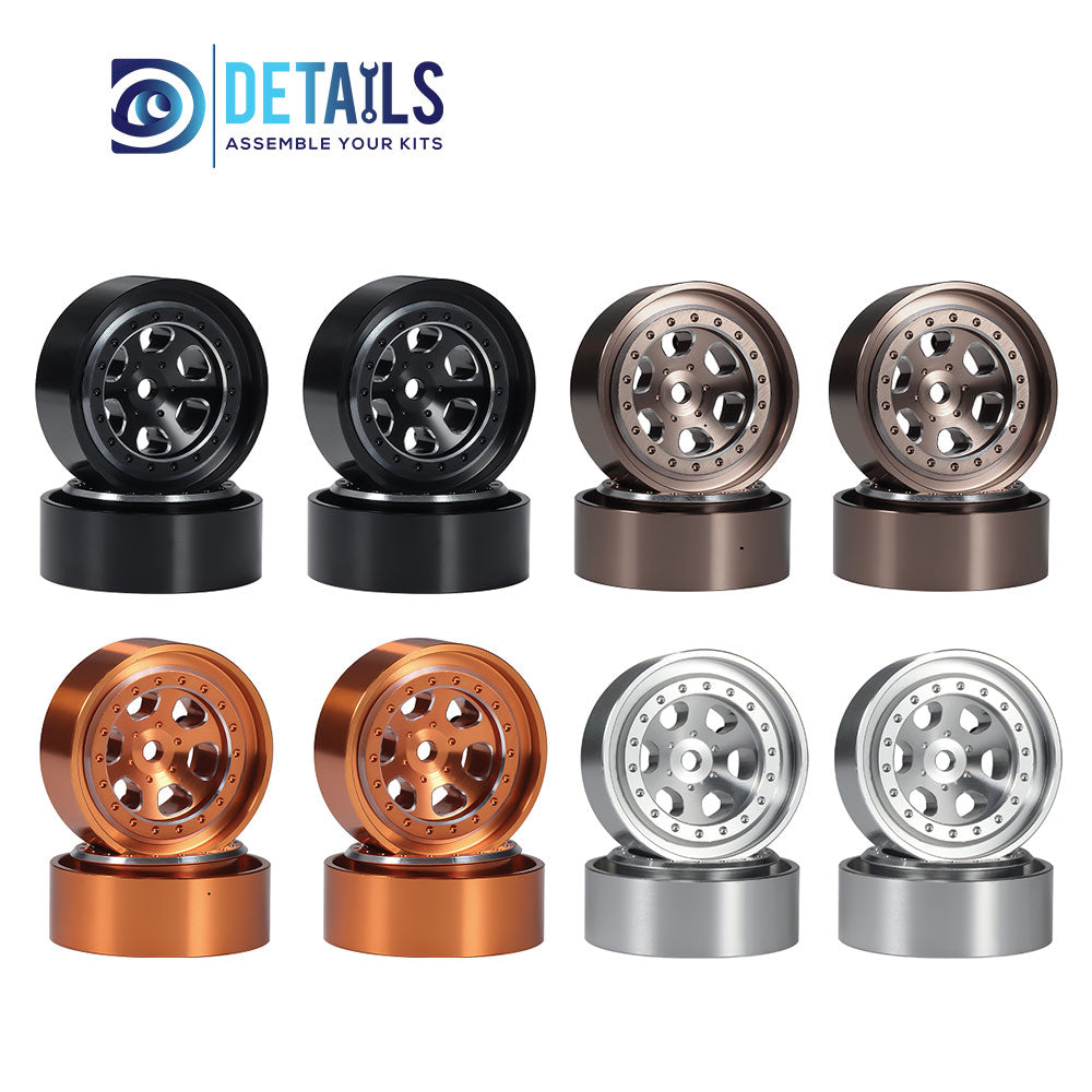 CNC ALU. Beadlock Wheels for TRX-4M 1/18 Stock Tire 4pcs/set