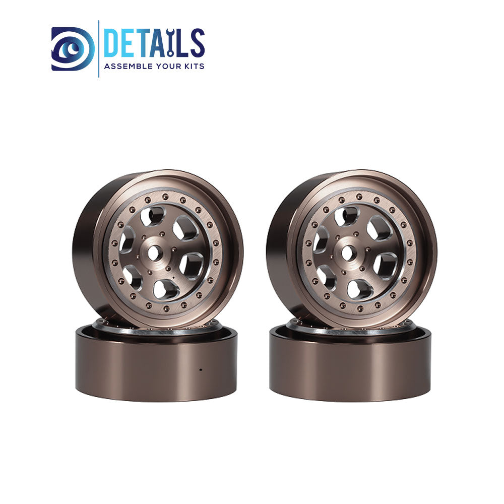 CNC ALU. Beadlock Wheels for TRX-4M 1/18 Stock Tire 4pcs/set