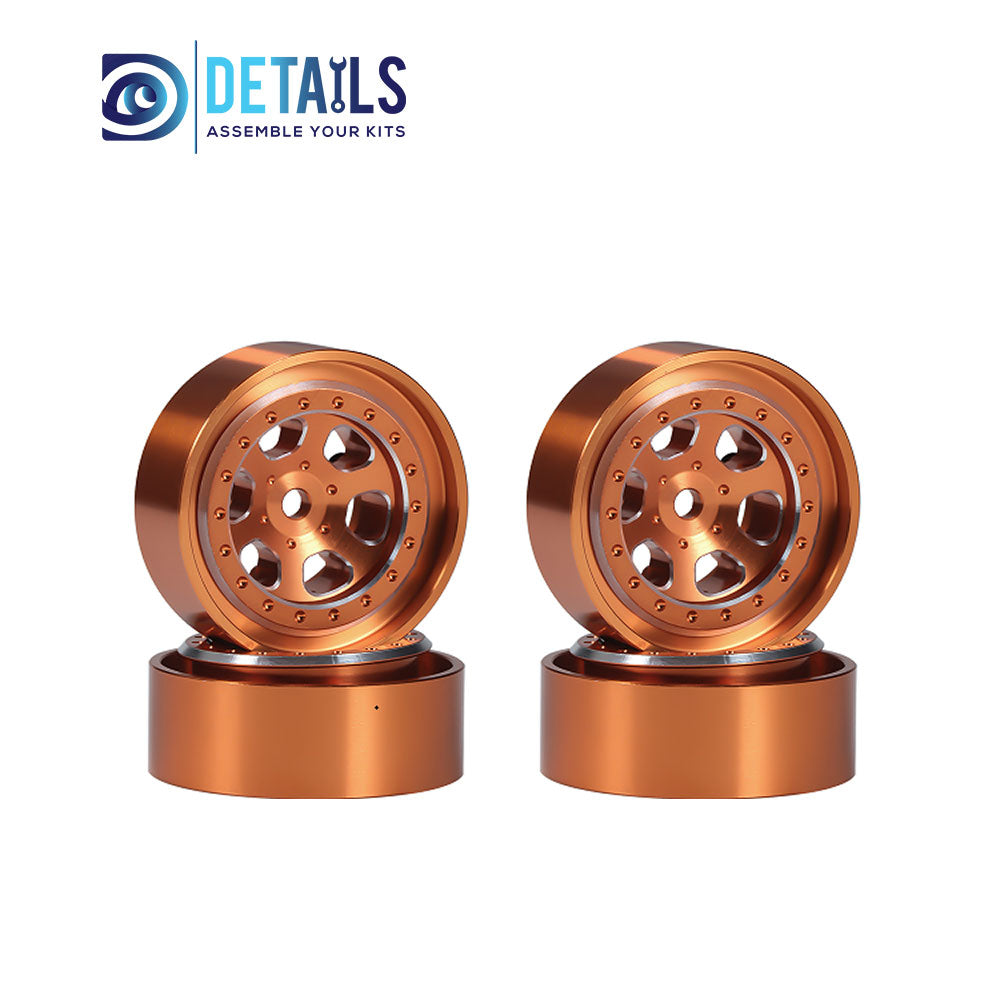 CNC ALU. Beadlock Wheels for TRX-4M 1/18 Stock Tire 4pcs/set