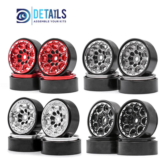 CNC Beadlock Wheels for TRX-4M 1/18 Car 31X13mm 4pcs/set Brass Ring, Alu. Front&amp;Rear Covers&nbsp;