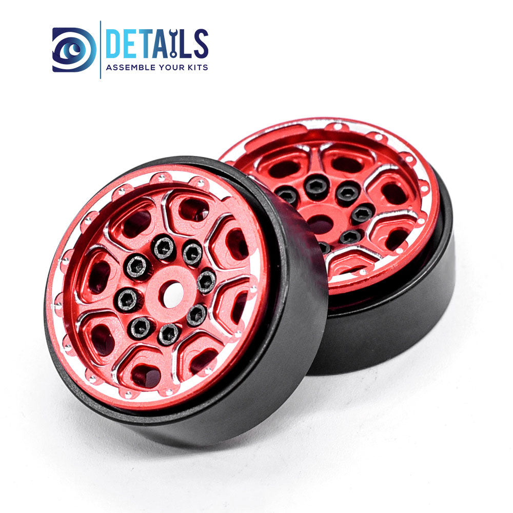 CNC Beadlock Wheels for TRX-4M 1/18 Car 31X13mm 4pcs/set Brass Ring, Alu. Front&amp;Rear Covers&nbsp;