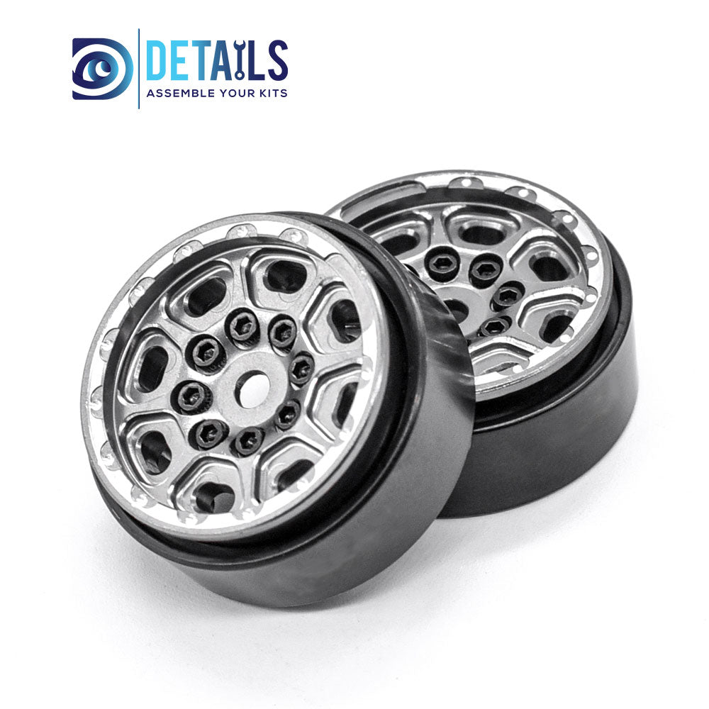 CNC Beadlock Wheels for TRX-4M 1/18 Car 31X13mm 4pcs/set Brass Ring, Alu. Front&amp;Rear Covers&nbsp;