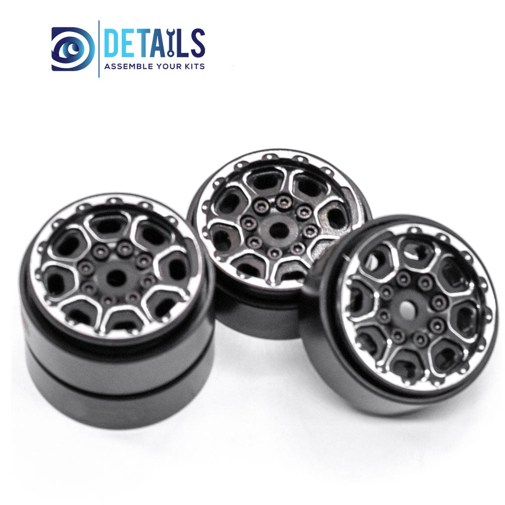 CNC Beadlock Wheels for TRX-4M 1/18 Car 31X13mm 4pcs/set Brass Ring, Alu. Front&amp;Rear Covers&nbsp;