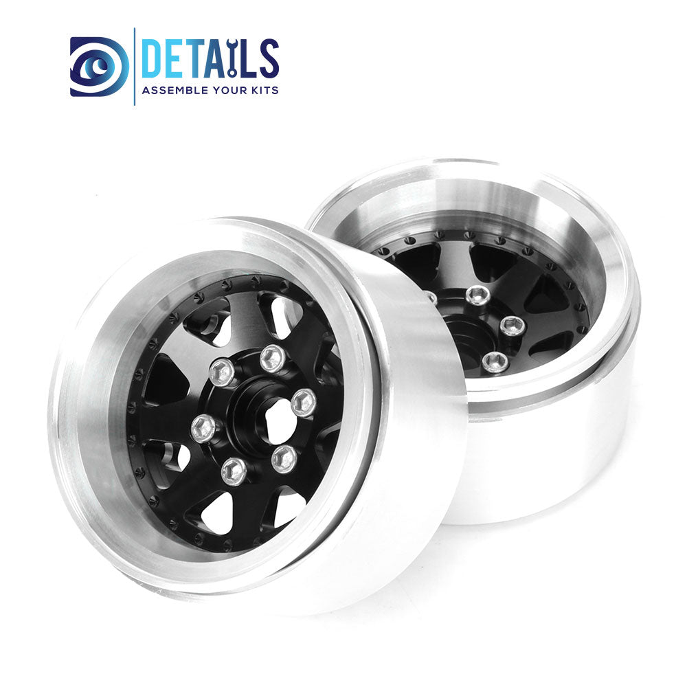 Offset -10mm Aluminum 1.9" Beadlock Wheel Rim for 1/10 RC Crawler SCX10 Pro TRX4 VS4-10 Gen8 TRX6 CAPRA  A