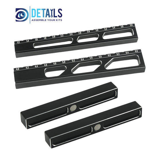 RC Car Tool 10mm Ride Height Droop Gauge Adjuster Ruler Measuring for RC On-Road Drift 1.2~3.8mm / 4.0~6.6mm 4pcs