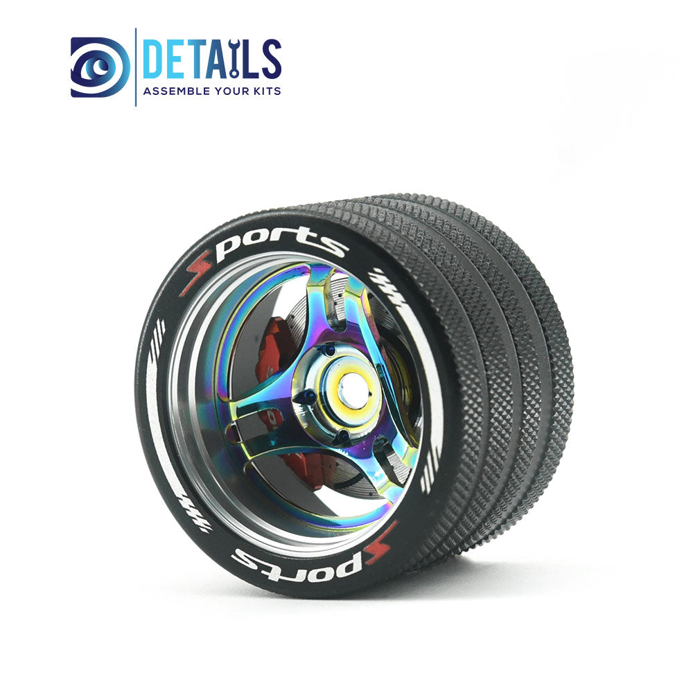 DTEL01044 Aluminum RC Transmitter Steering Handwheel for Sanwa/ Futaba/NB4/ 7PX/X9 Colorful