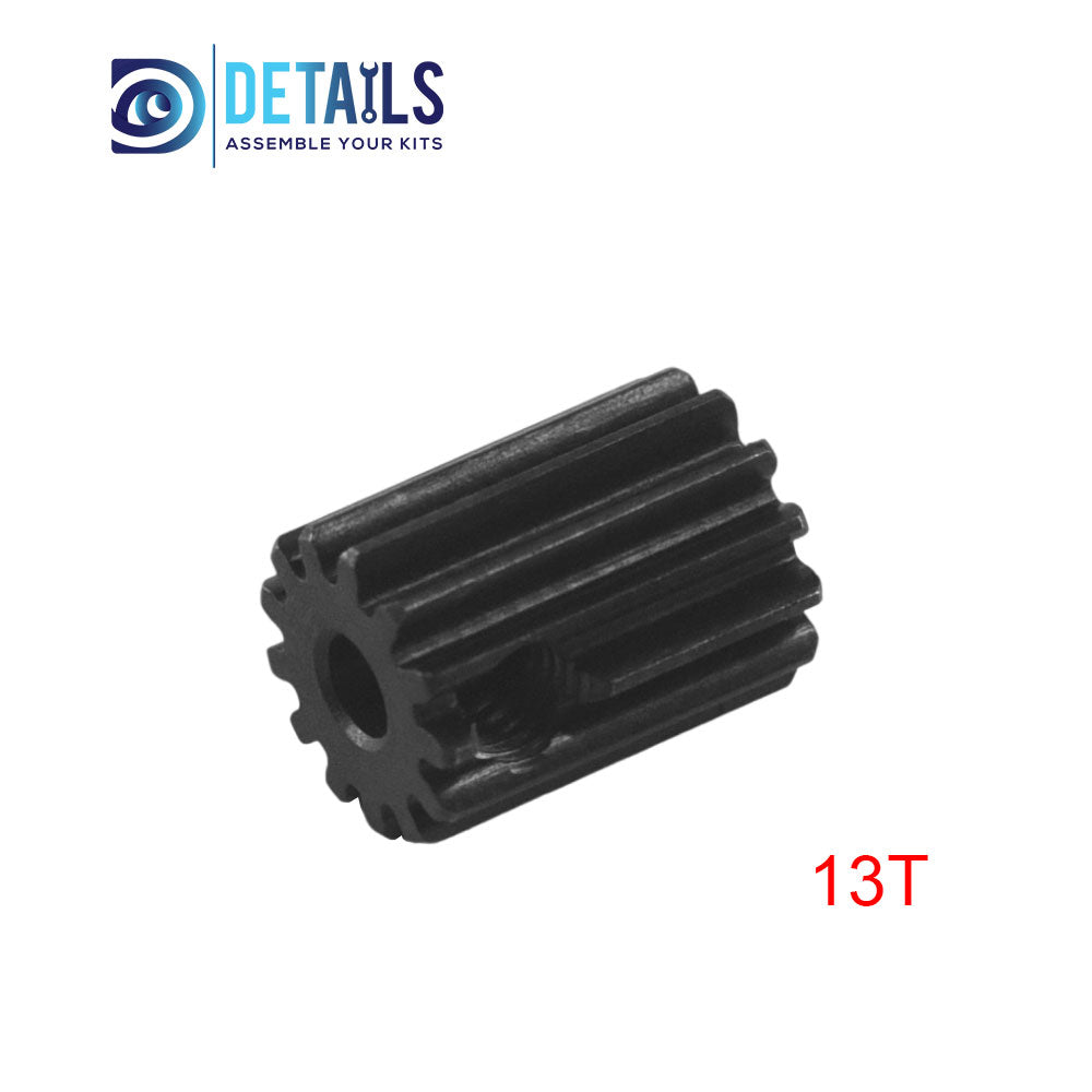 #45 Steel M0.5 Motor Pinions Chromium Gear-Black 2.3mm shaft M3 Screw Hole with Screw For Arrma 1/18 RC Car 1pcs 13T 14T 15T 16T 17T 18T 19T 20T 21T 22T