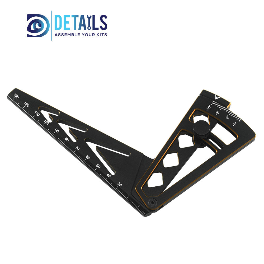 Hobby Details Quality Double Color Ride Height Gauge Rule for RC Car 18X10X2 cm A: Black Gold B: Black Red