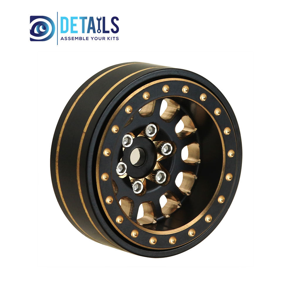 1.1" Brass Crawler Wheels black gold color For SCX24 TRX4M 4pcs/set