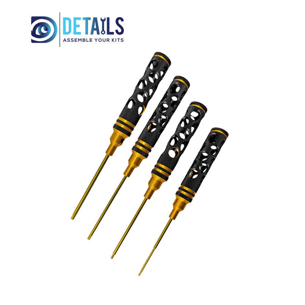 Classic Allen Wrench Set - Black Gold Honeycomb 4pcs